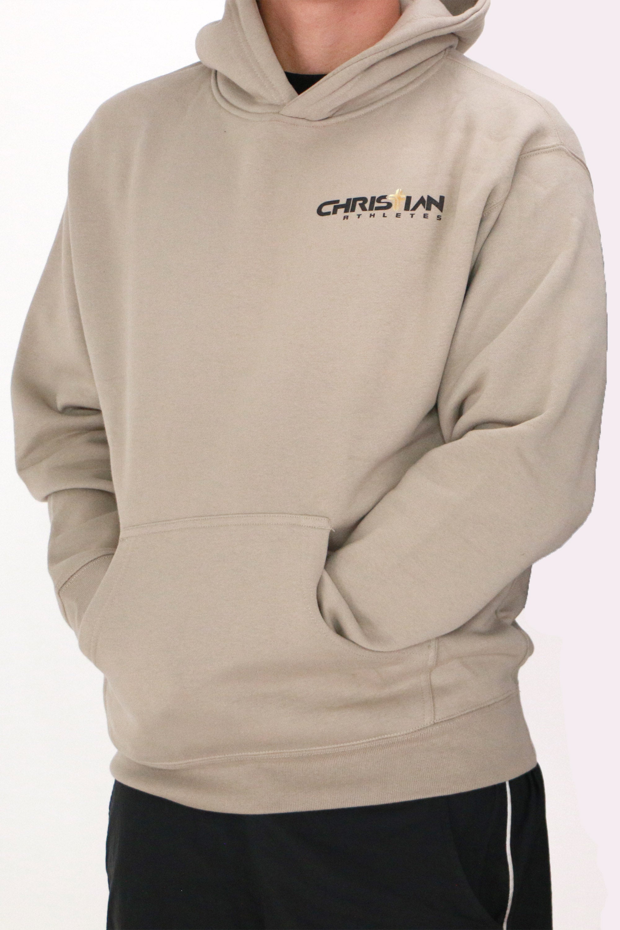 Image of Just Here To Give God Glory Oversized Hoodie Black